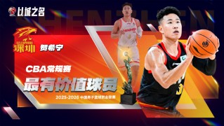 开云-CBA官方：贺希宁首次当选常规赛MVP+入选一阵 成深圳队史首人
